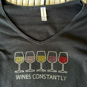 Wine lovers tee 3/4 sleeve